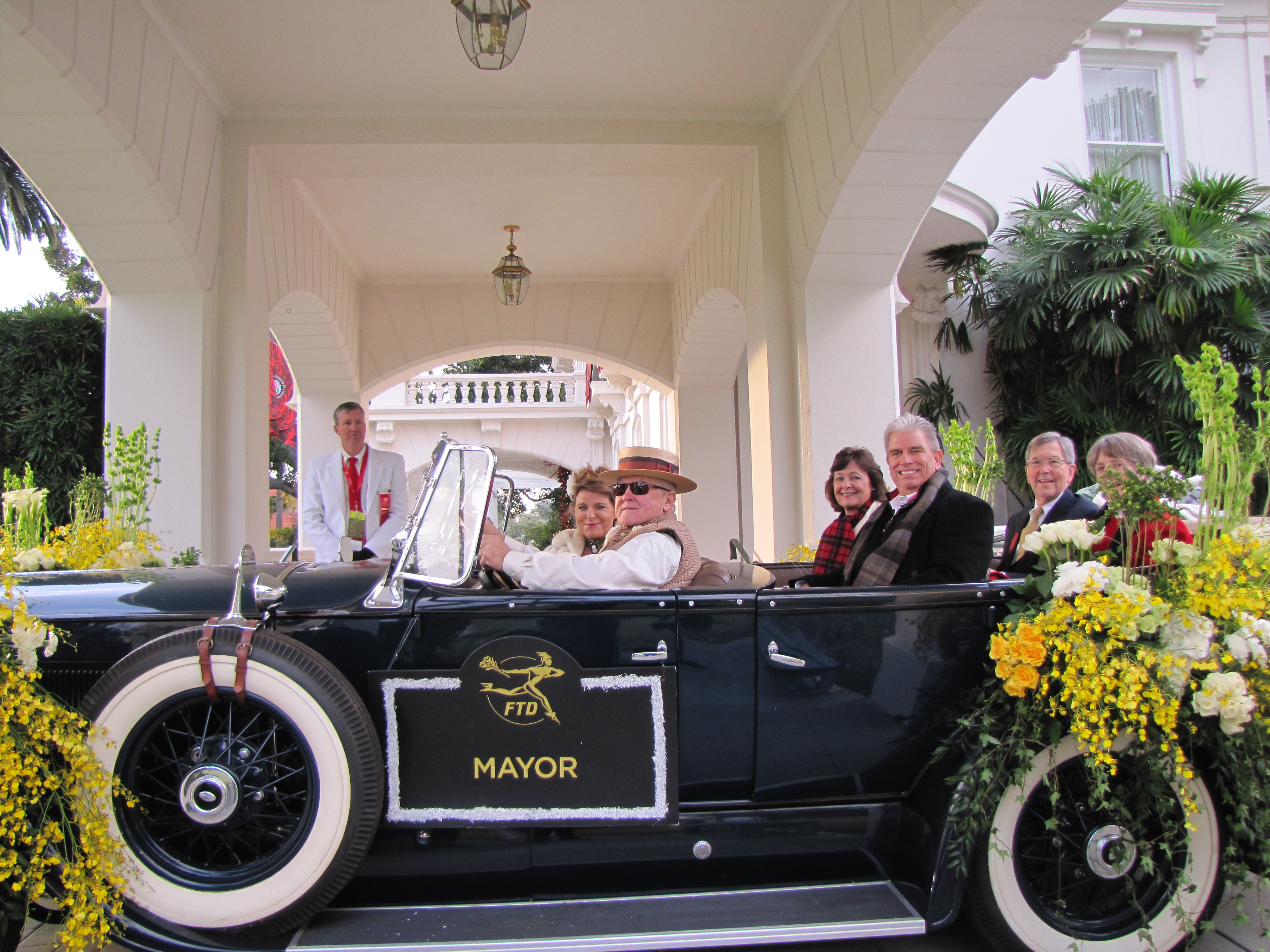Driving Mayor Bill Boggard in my 1930 Lincoln Touring Car
