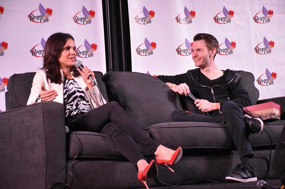 Joshua and Lana Parilla sharing laughs at the Once Upon A Time Convention he hosted