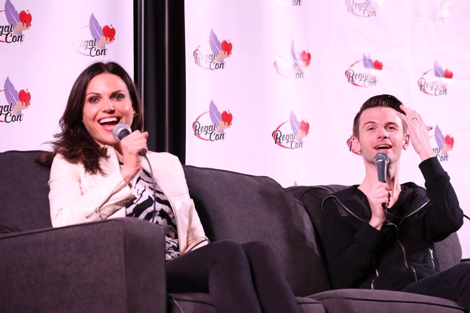 Joshua and Lana Parilla sharing laughs at a Once Upon A Time Convention that he hosted