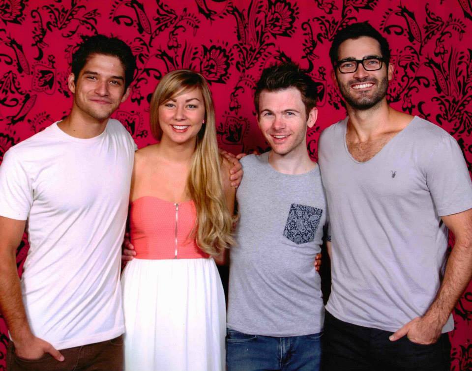 Tyler Posey, Tyler Hoechlin, Autumn Dawn, and Joshua at Eyecon's Teen Wolf convention