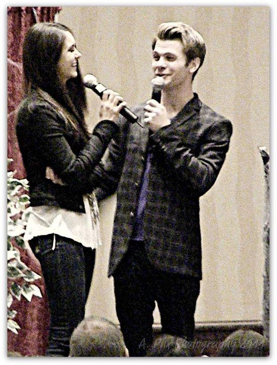 Joshua hosting Eyecons The Vampire Diaries/The Originals Convention with Nina Dobrev