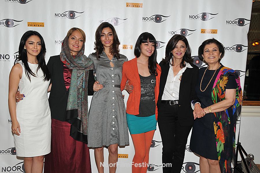Golbon Eghtedari with Nazanin Boniadi, Mahnaz Afshar, Necar Zadegan, Shohreh Aghdashloo and Homa Sarshar