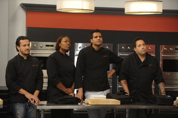 Still of Fabio Viviani, Michael Isabella, Angelo Sosa and Tiffany Derry in Top Chef: Advantage Chef (2010)