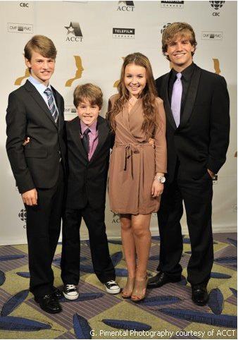 Michael Murphy, Jake Goodman, Torri Webster, Nathan McLeod at 2011 Gemini Awards