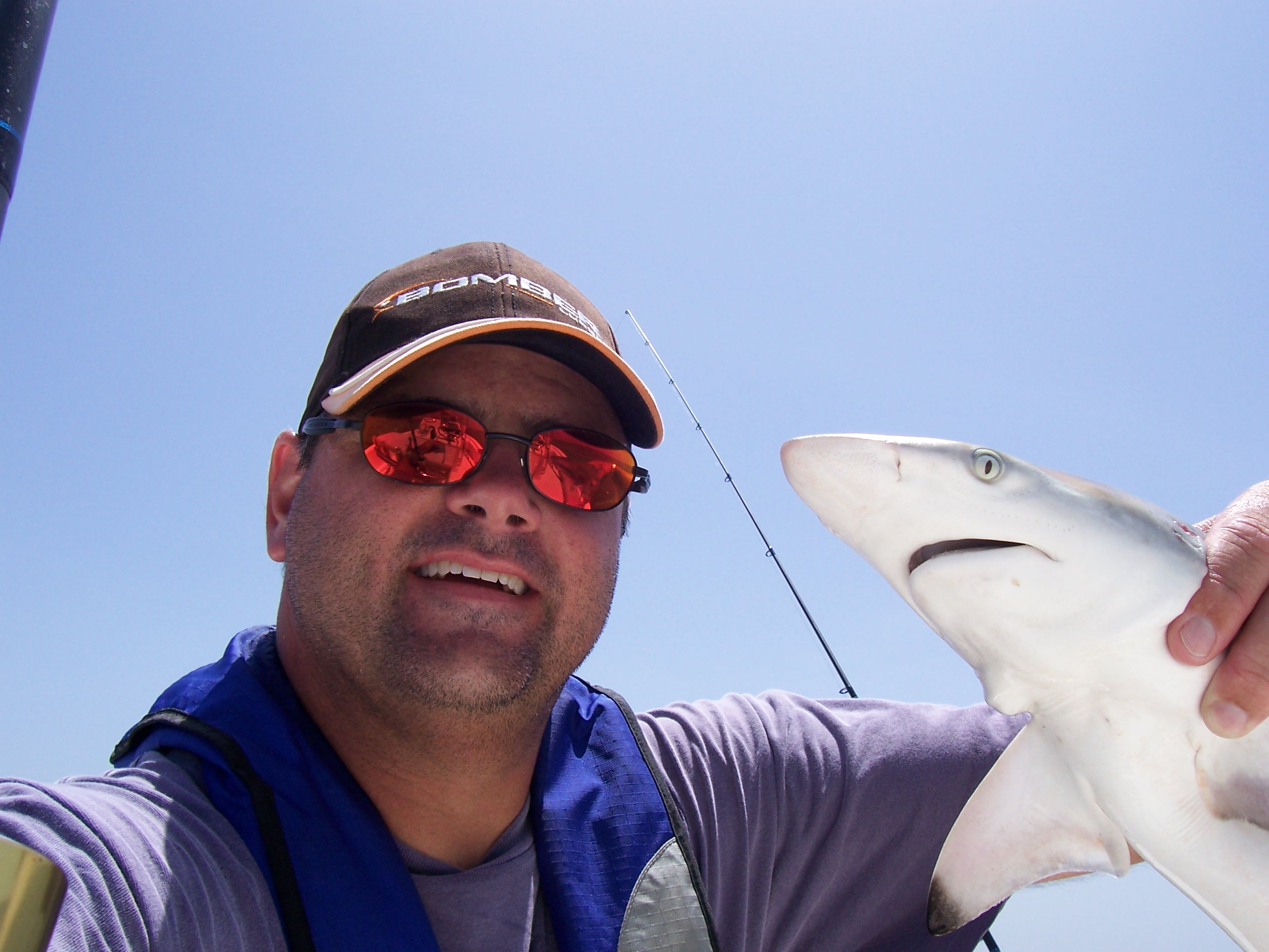 *Playing with sharks while pre-fishing for an event in South Texas!!