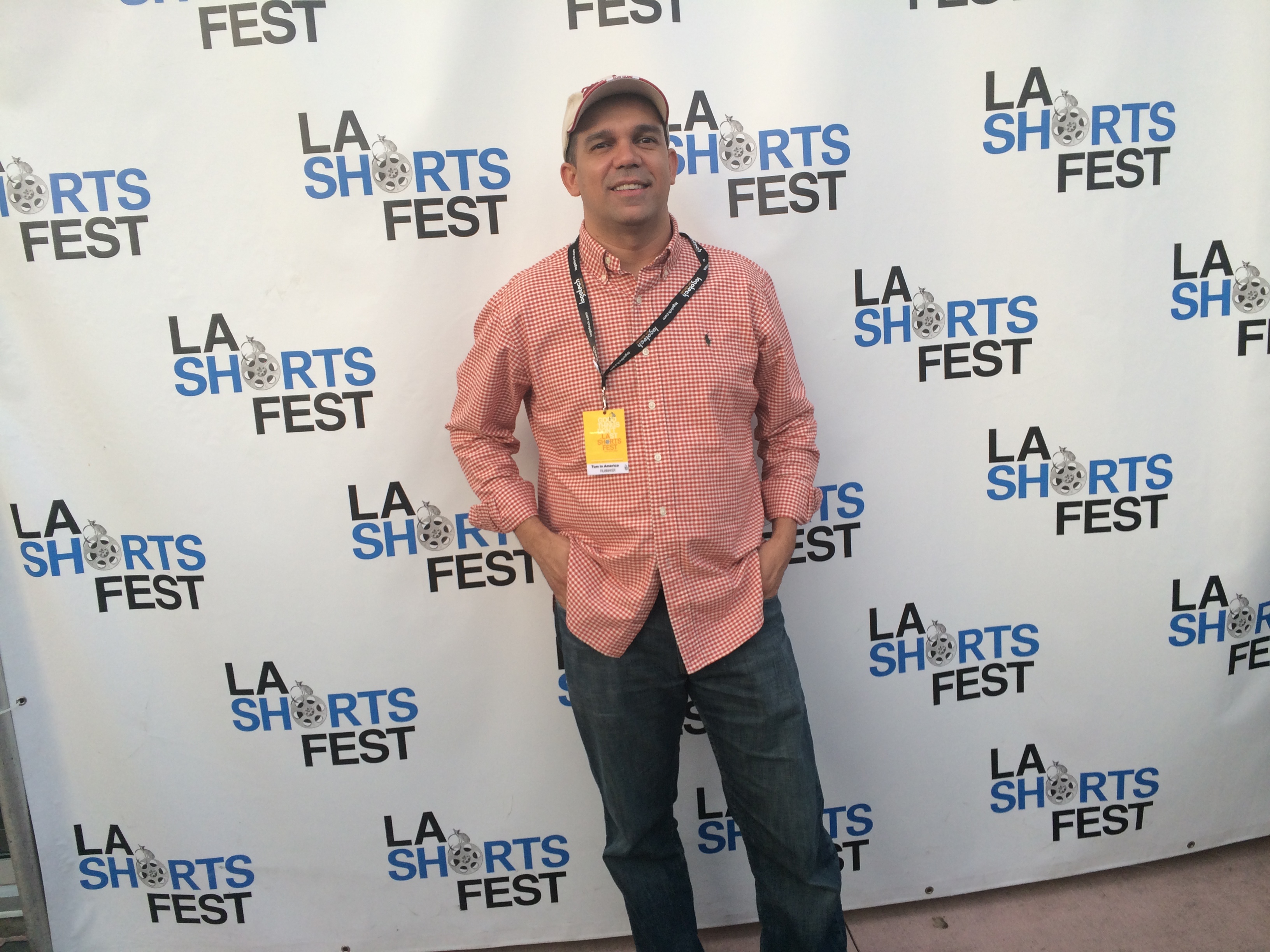 Flavio Alves at the LA premiere of Tom in America at the 2014 Los Angeles International Short Film Festival.