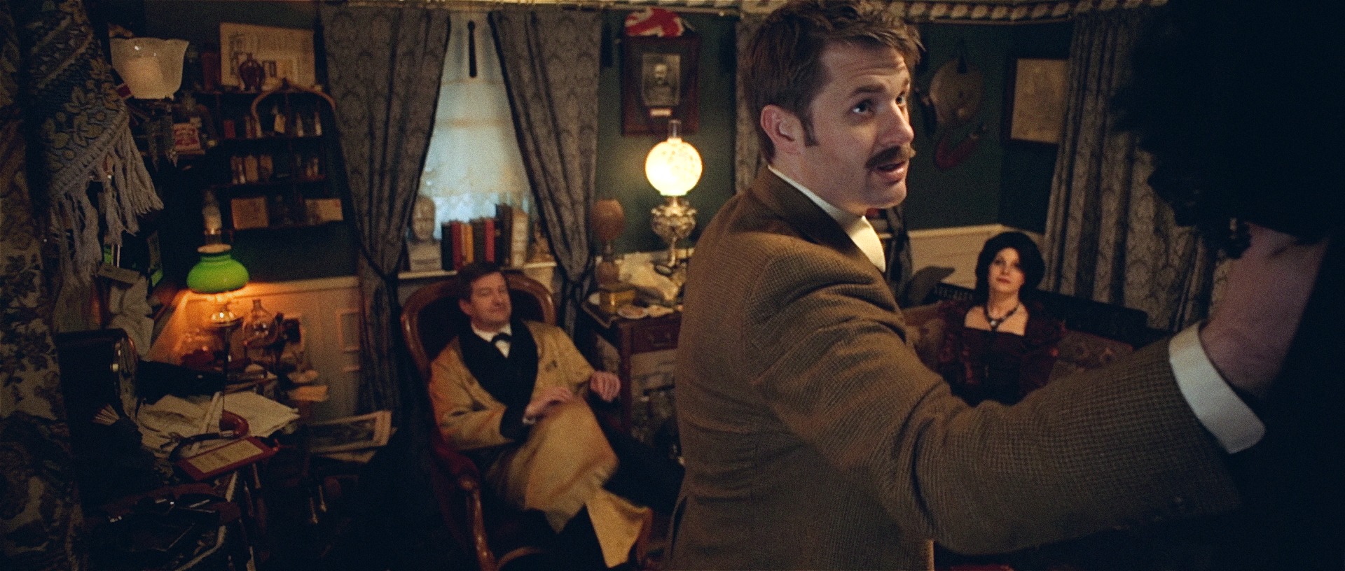 screenshot from filmed scene of Sherlock Holmes novel Before the Novel
