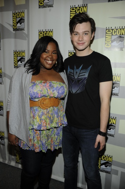 Chris Colfer and Amber Riley at event of Glee (2009)