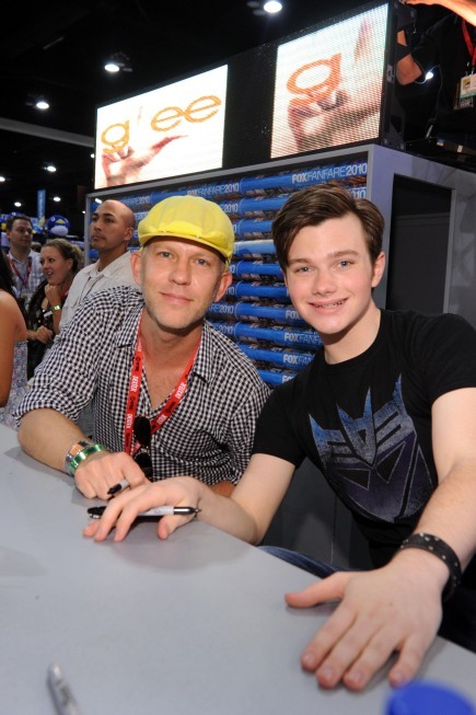 Ryan Murphy and Chris Colfer at event of Glee (2009)