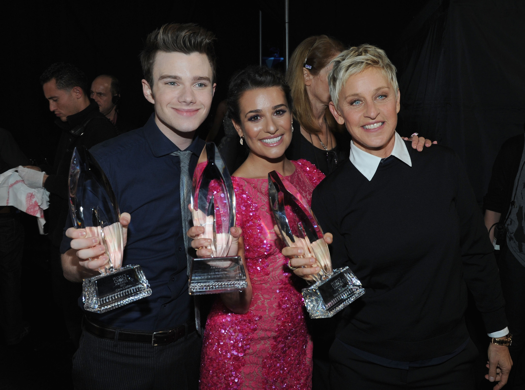 Lea Michele and Chris Colfer at event of The 39th Annual People's Choice Awards (2013)