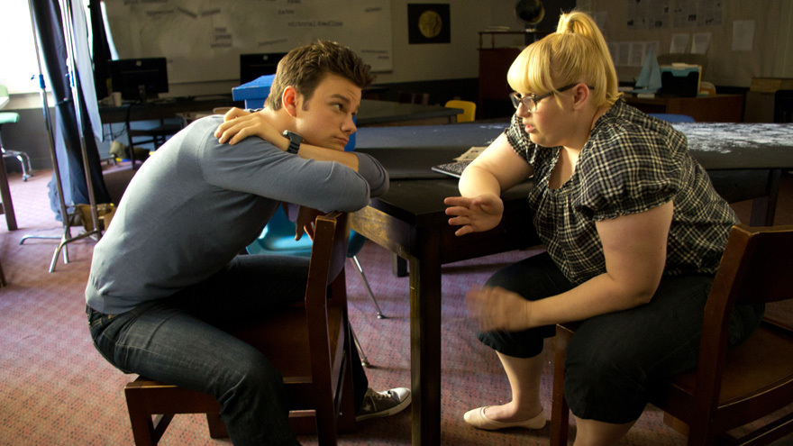 Still of Rebel Wilson and Chris Colfer in Struck by Lightning (2012)