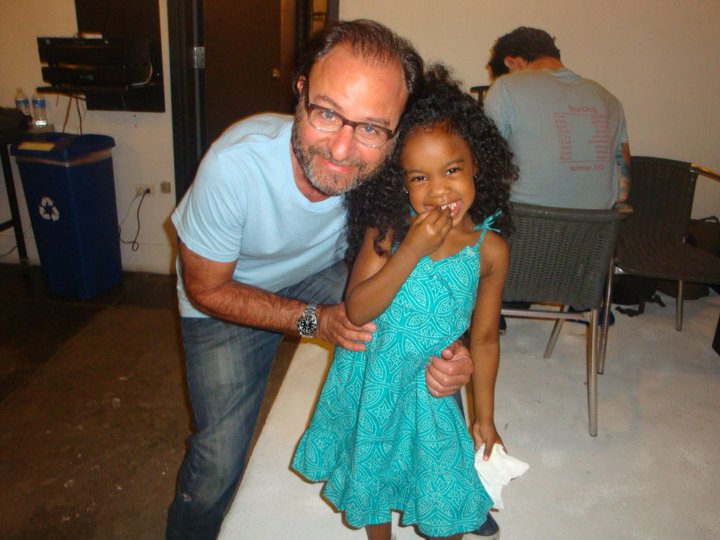 Fisher Stevens and Taylor Dior on set of Decisions