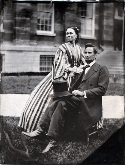 Michael Krebs and Debra Ann Miller as Abraham and Mary Todd Lincoln. Old State Capitol. Springfield, IL 2009