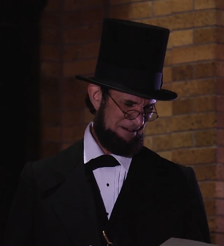 Michael Krebs as Abraham Lincoln 'The Train Station' pre production 2013