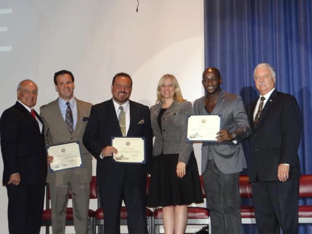 Receiving Congressional Award from Congressman Joe Baca at Youth Summit