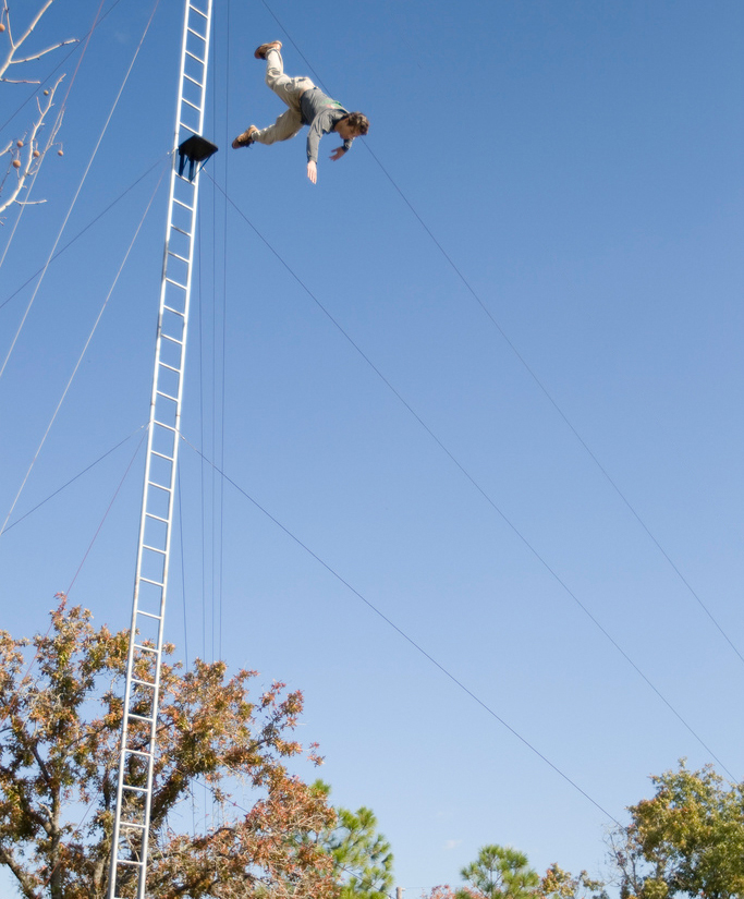 14 meter high fall @ John Zimmerman's