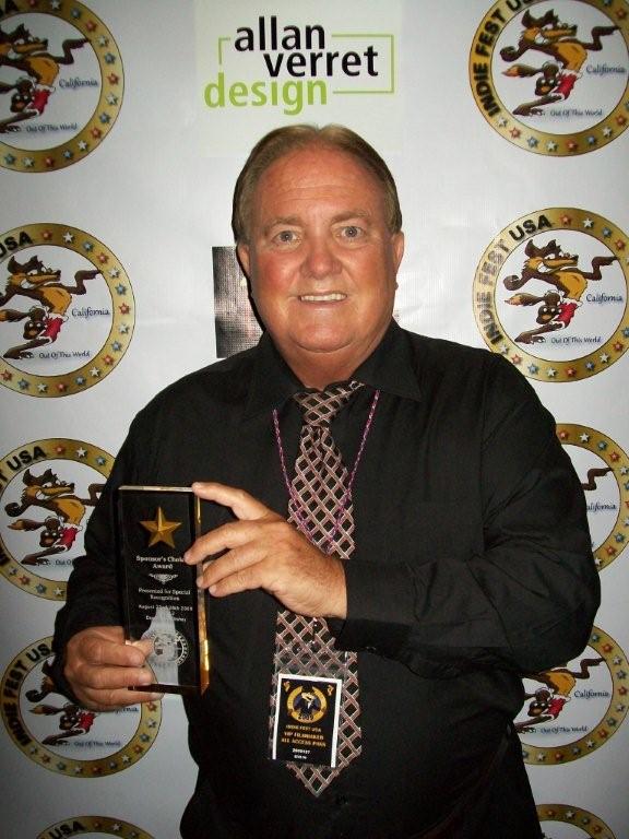 Don Burnett, Producer/Co-Director of It´s In The Genes Accepting The Sponsor´s Choice Award For Best Short Film In The IndieFest USA International Film Festival On Behalf Of The Entire Cast And Crew, Disneyland Hotel August 28, 2009.