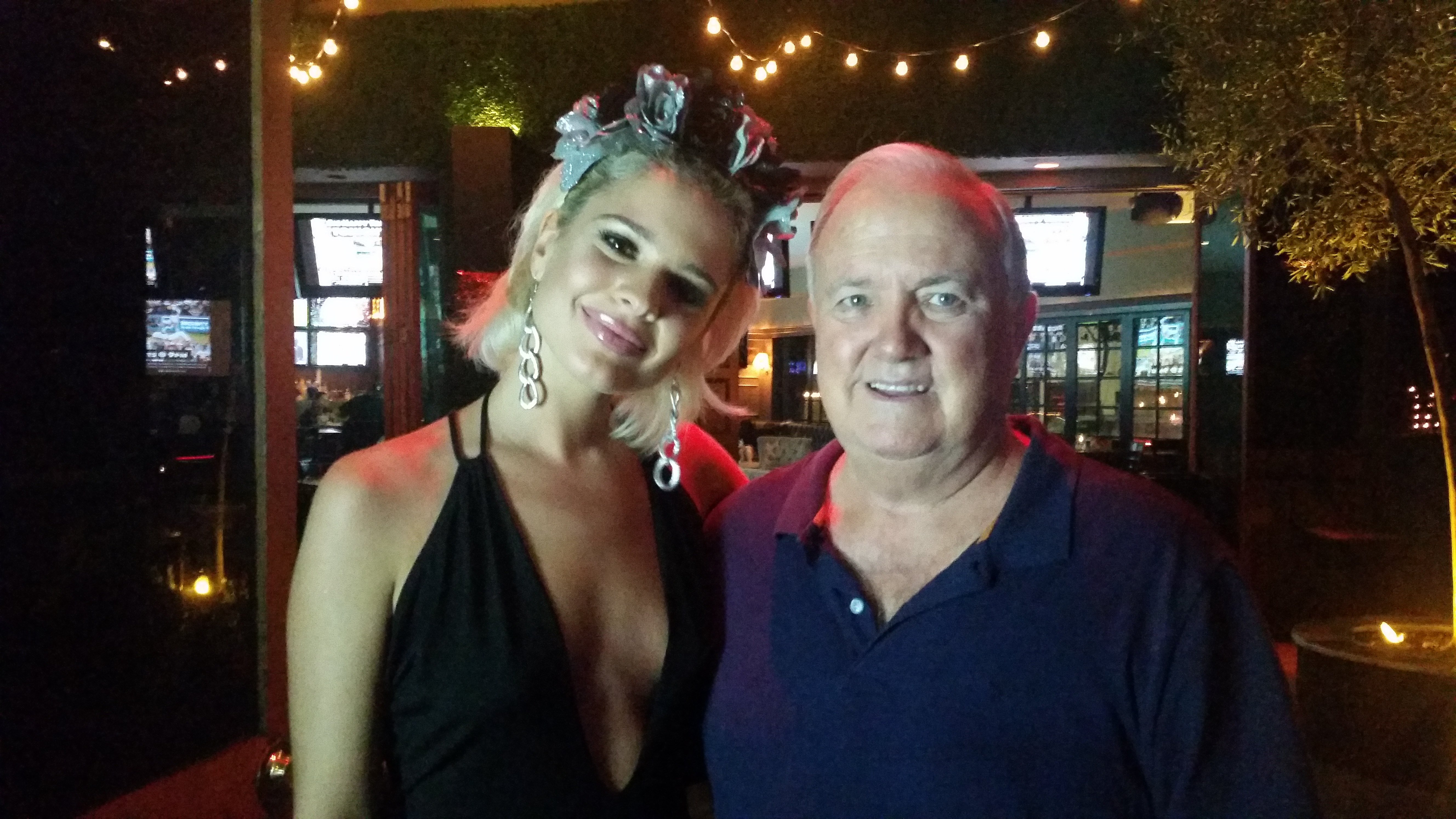 America's Next Top Model contestant Ava Capra with Don Burnett at a Reality TV Awards 2016 Launch Event.