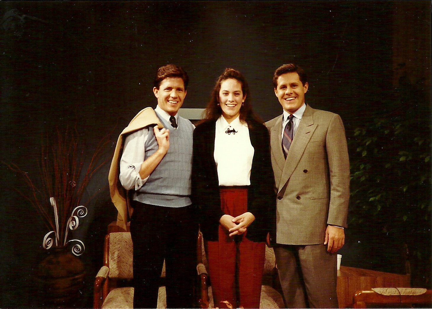 Anna Beth Gish with the McCain Brothers on their morning show in Oklahoma City.
