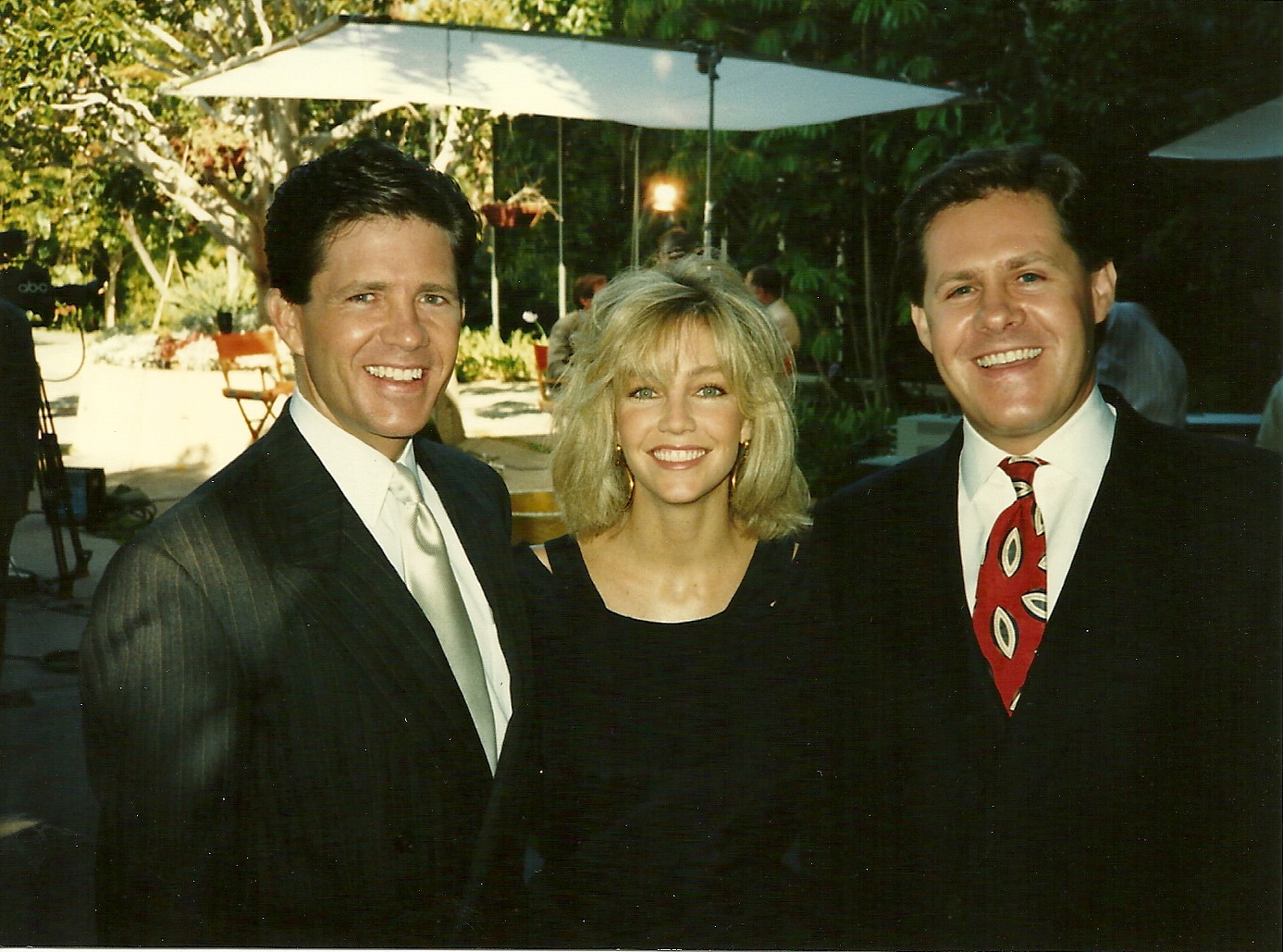 Heather Locklear with the McCain Brothers after interview for Good Morning Oklahoma.