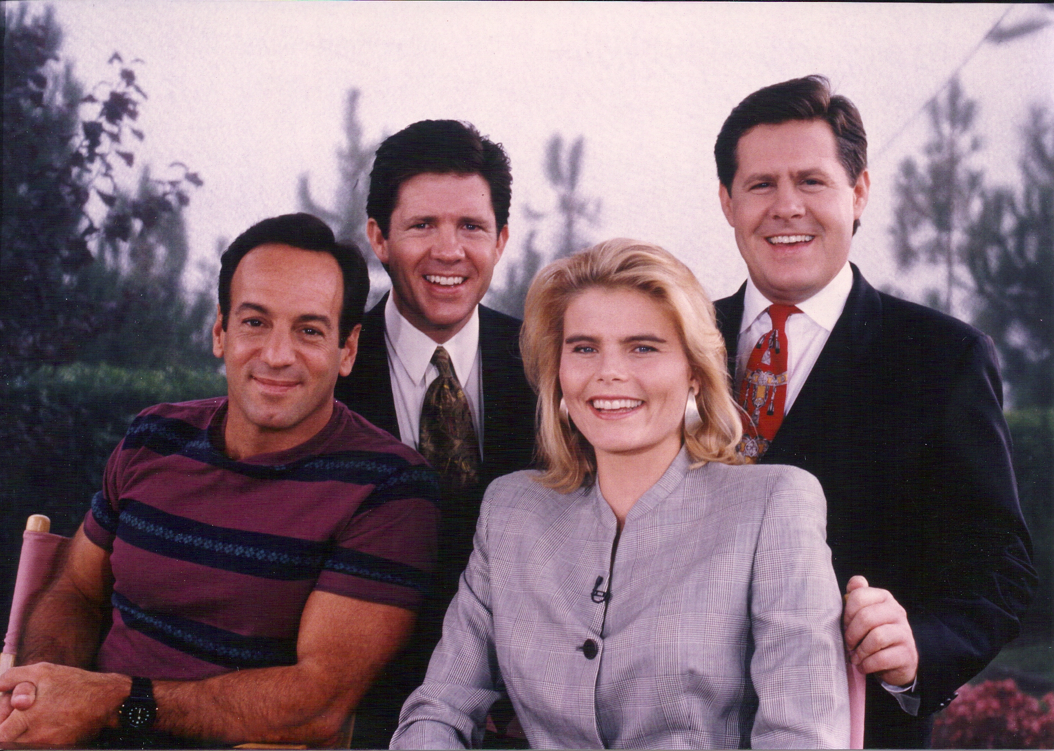 Peter Onorati and Mariel Hemingway join the McCain Brothers for pic after Good Morning Oklahoma interview.
