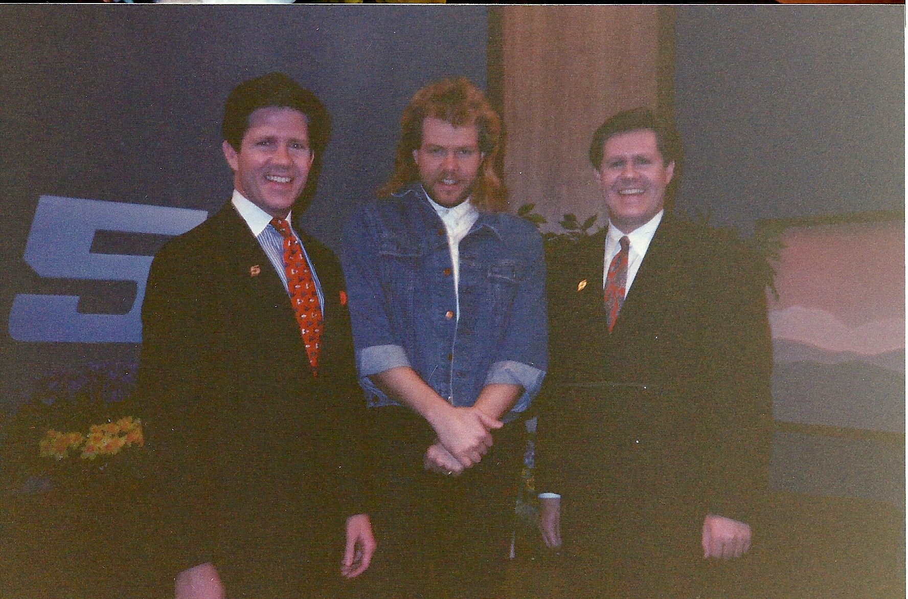 Butch McCain, Toby Keith and Ben McCain on the set of Good Morning Oklahoma.