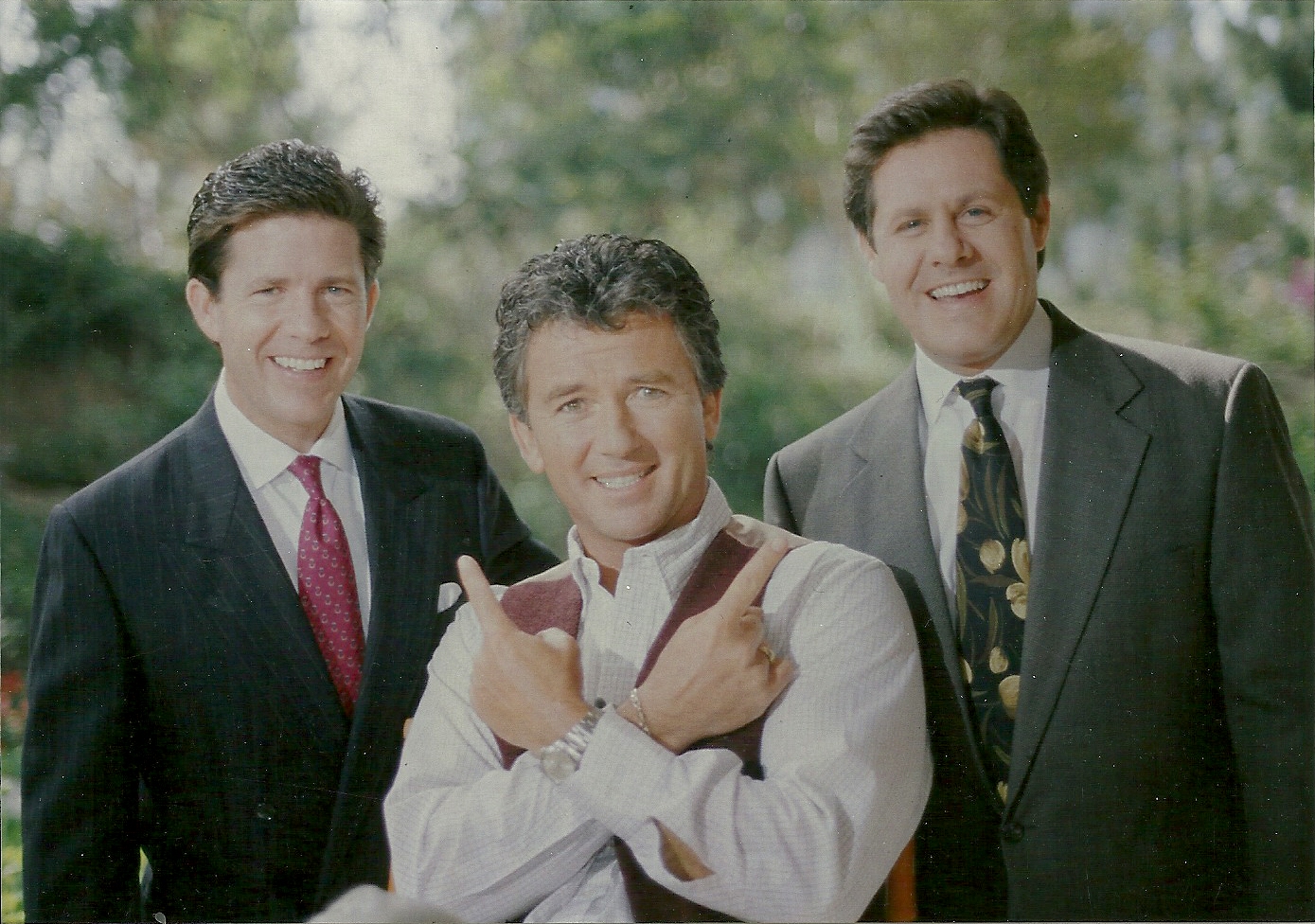 Patrick Duffy with the McCain Brothers after interview for Good Morning Oklahoma.