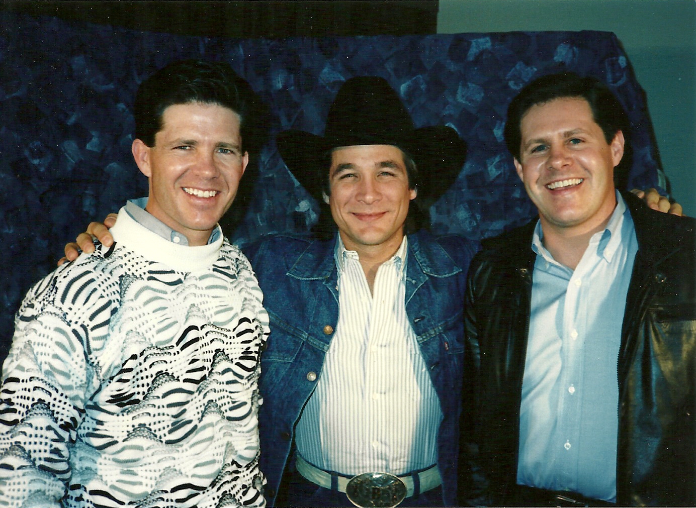 The McCain Brothers with Clint Black after an interview for Good Morning Oklahoma.