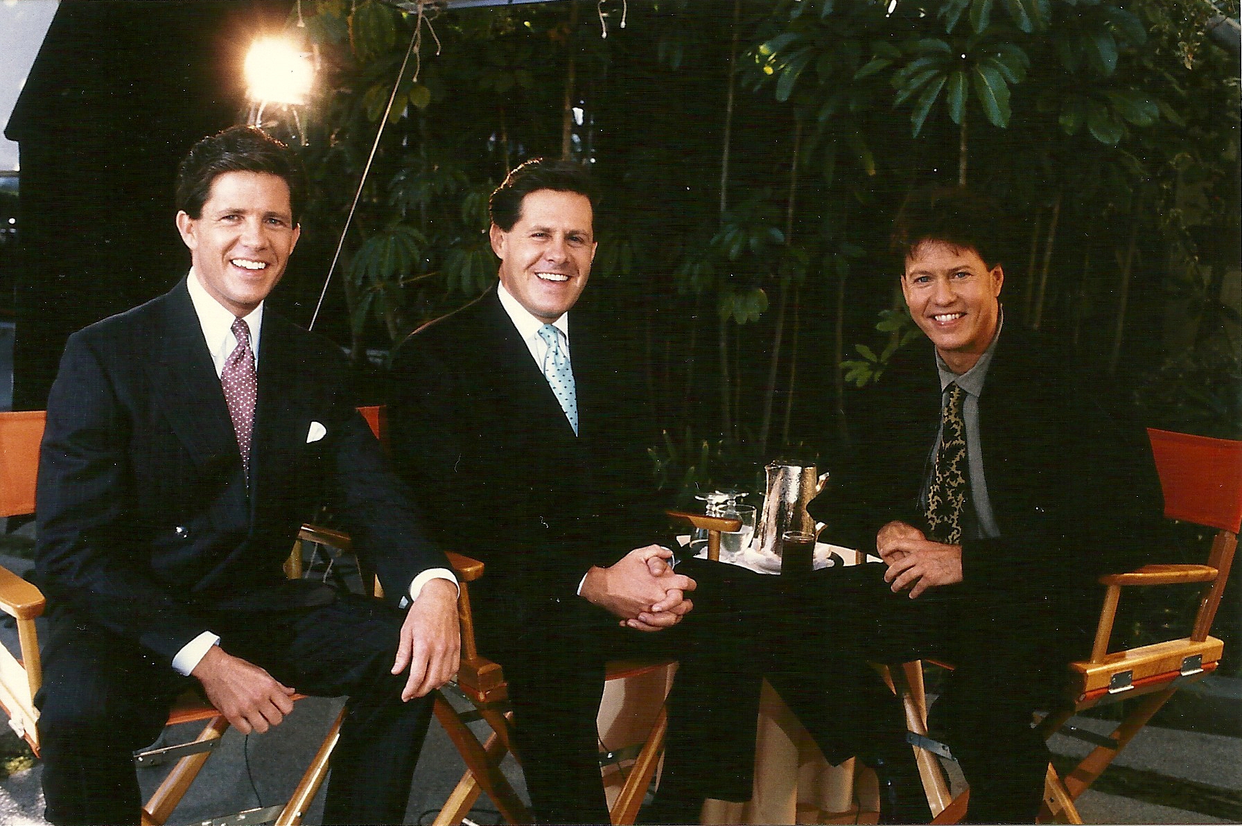 Butch Mccain, Ben McCain and Rick Dees after interview for Good Morning Oklahoma.
