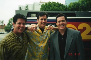 McCain Brothers and Bruce Campbell in Los Angeles after KCBS live shot.