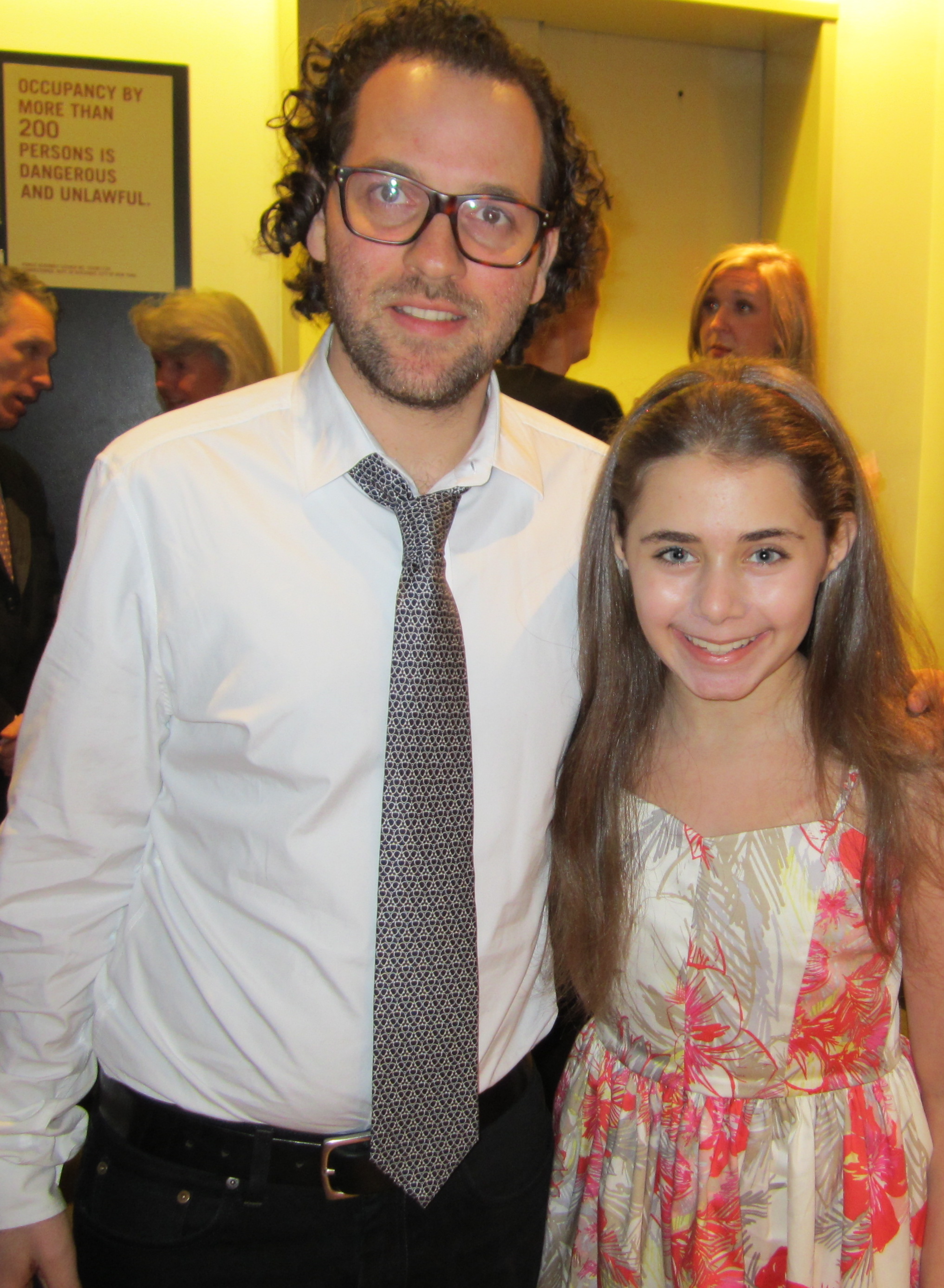 Rachel Resheff with Sam Gold at the opening of The Big Meal at Playwrights Horizons March 2012