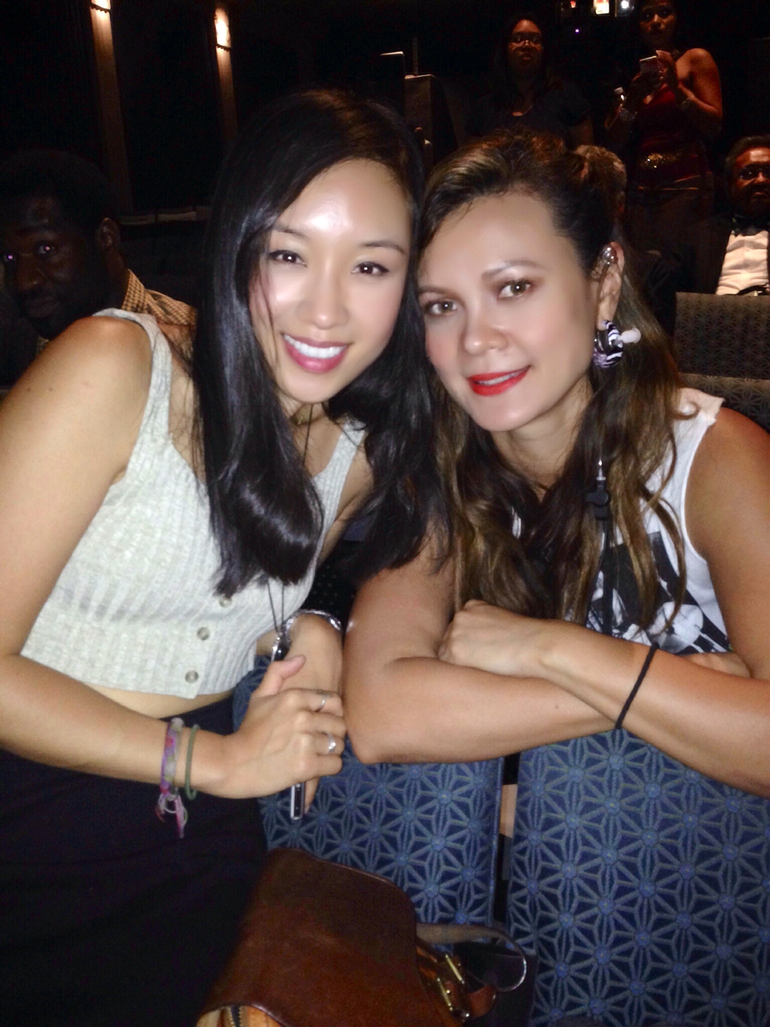 Kimberly Pal and Ellen Wong at the Cambodian Town Film Festival in 2014.