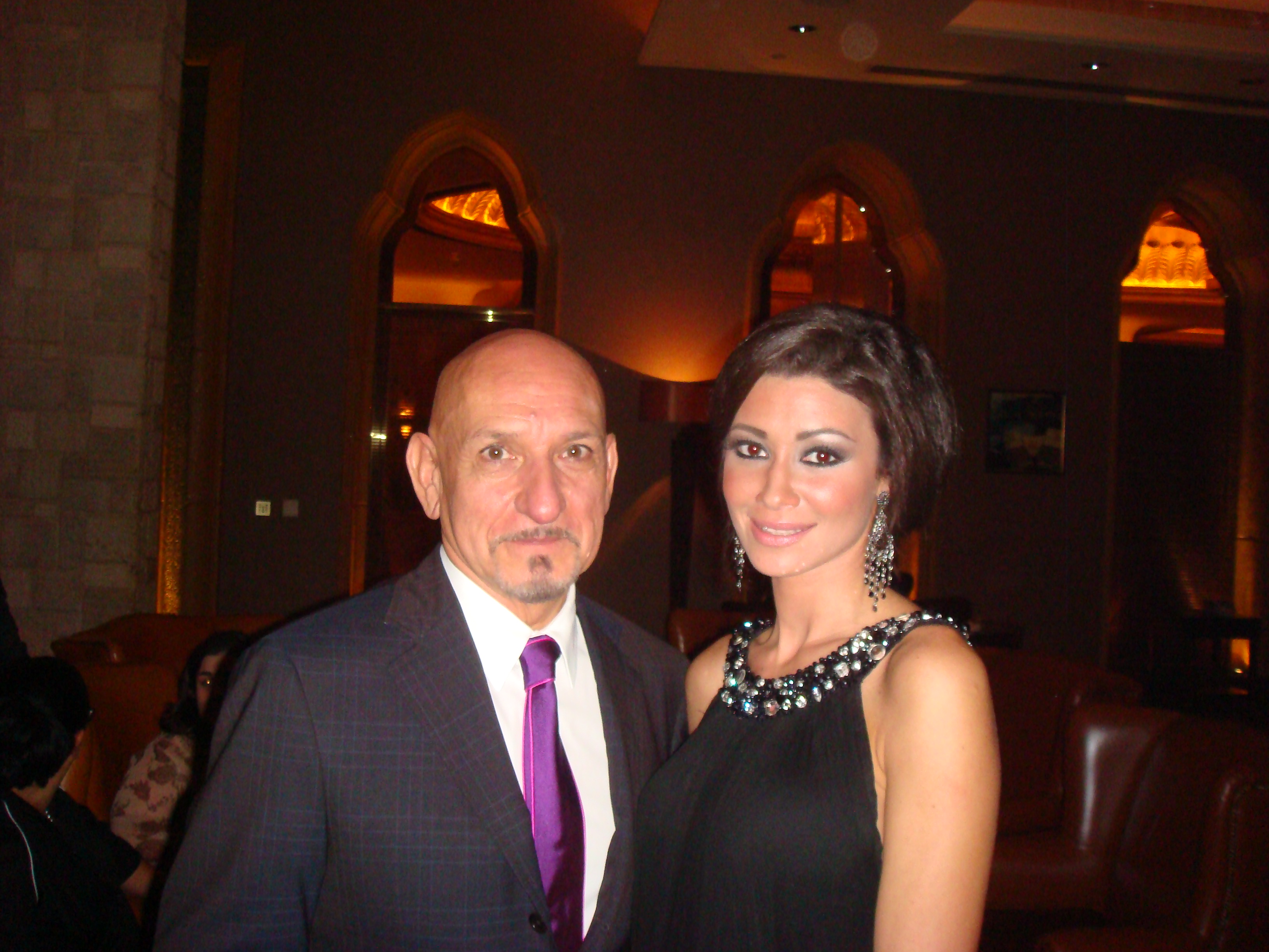 Arwa Gouda & Sir Ben Kingsley at the Middle East International Film Festival in Abu Dhabi