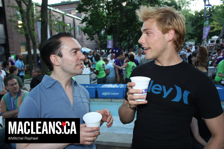 From Macleans Magazine, with Canadian Liberal MP Mario Silva at Toronto Pride, 2008.
