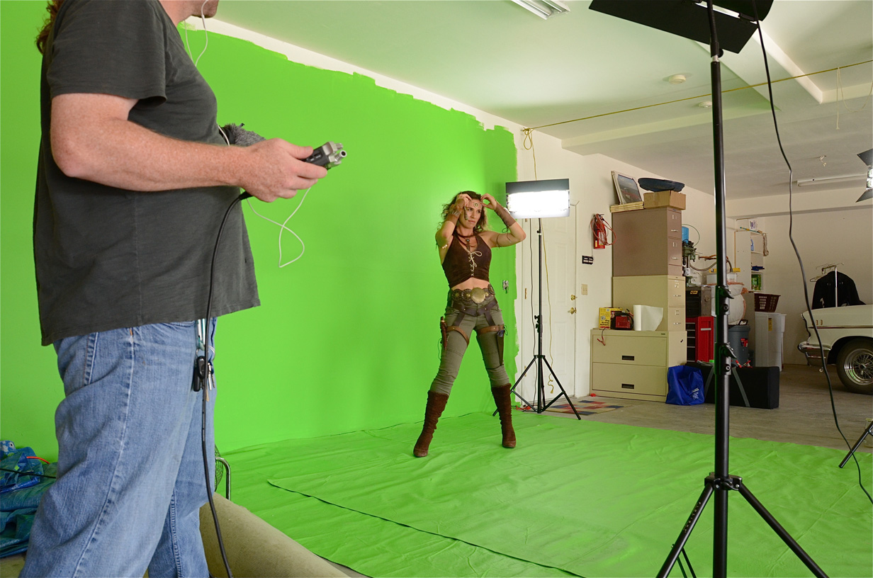Wizard Hunters The Series starring Michele Bauer as Zillah -On set for video game iphone app