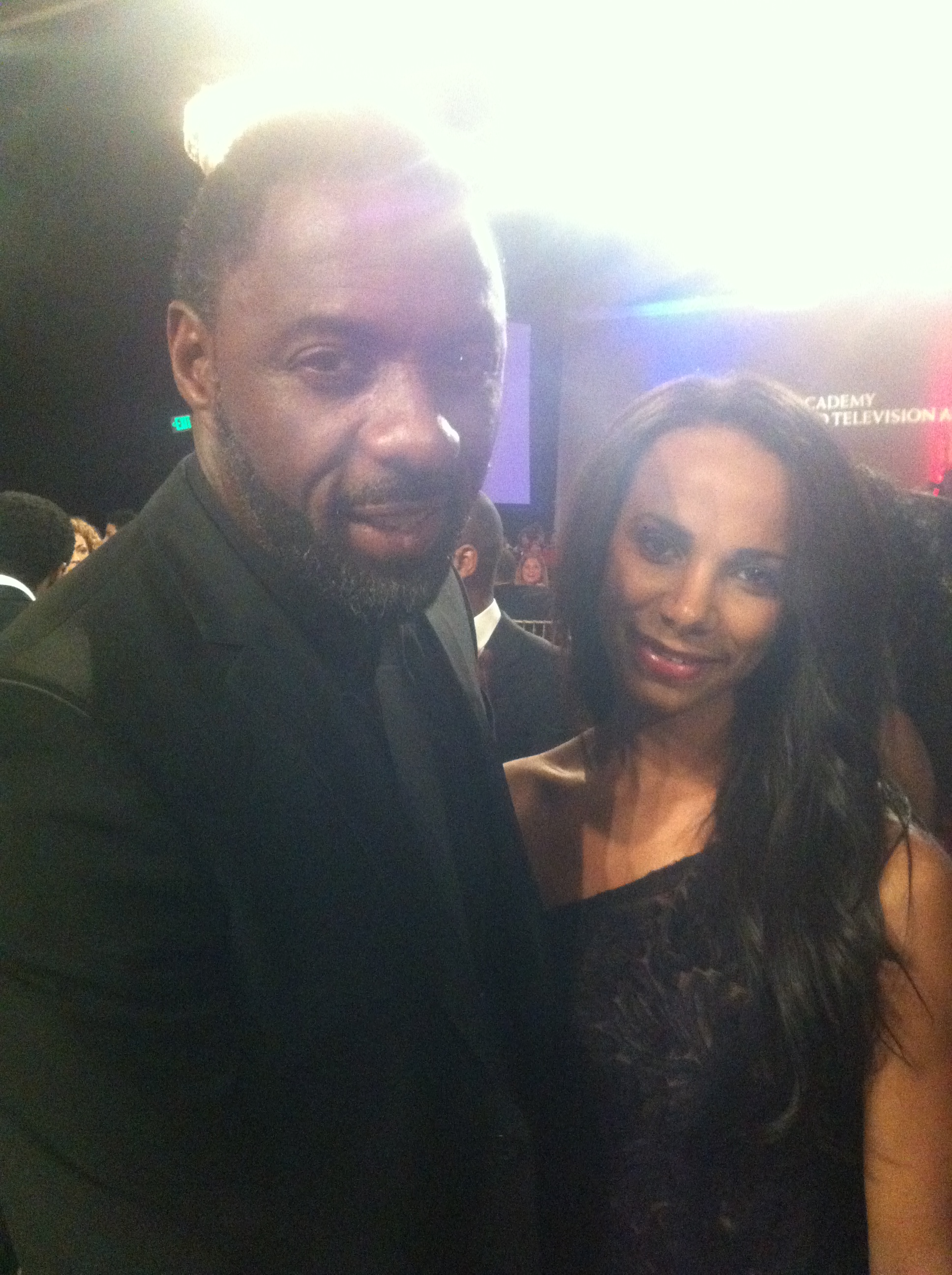 Ione Butler and Idris Elba at the Britannia Awards