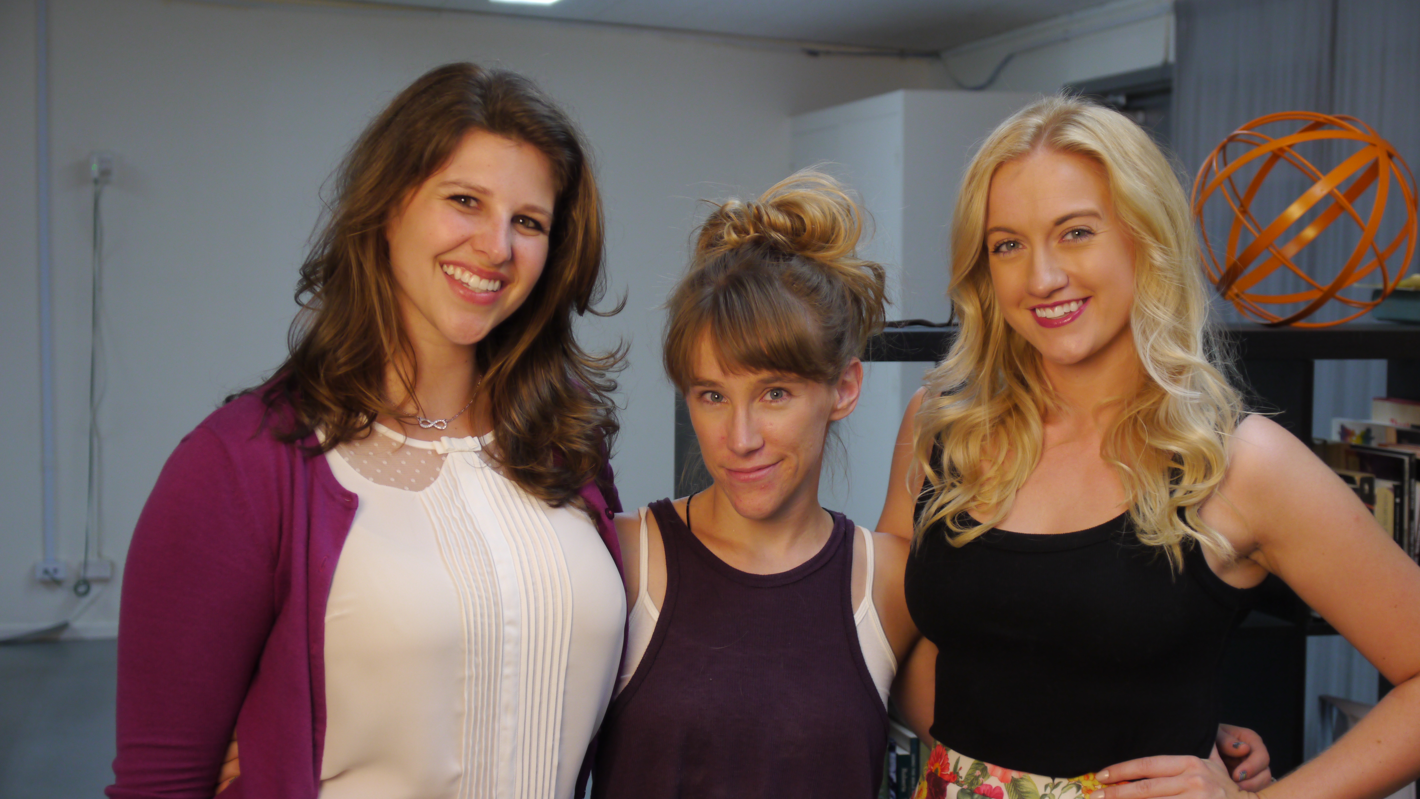 Actresses Laura Linda Bradley and Lindsey Schubert with Director Erin Brown