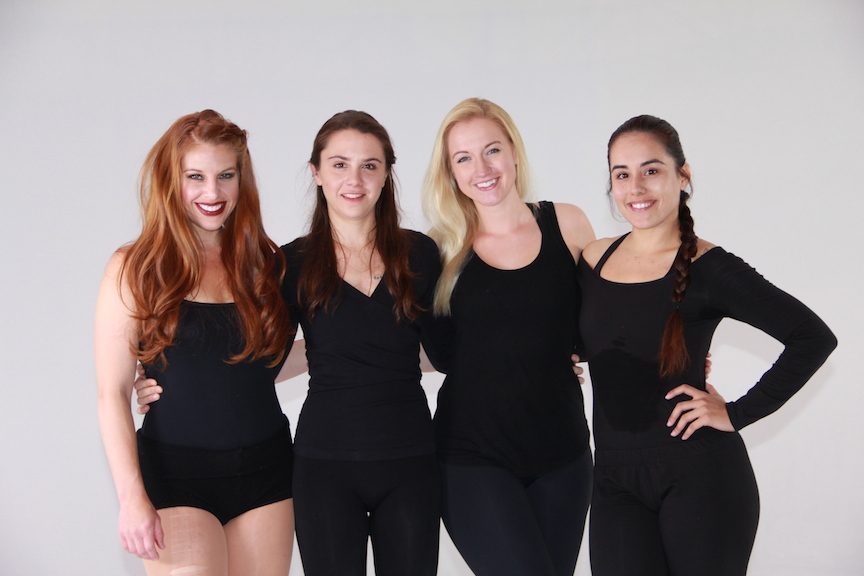 Choreographer Laura Linda Bradley with dancers Rachel McVay, Paris Langle & Cassandra Ambe