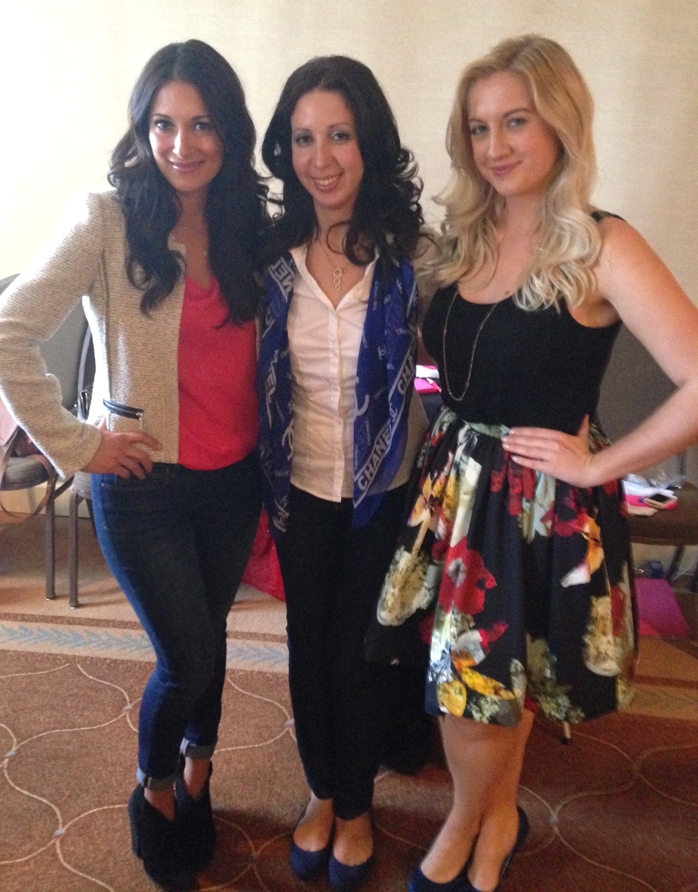 Actresses Laura Linda Bradley and Angelique Cabral at the Proud and Pretty in Pink Body Image Workshop March 16th 2014