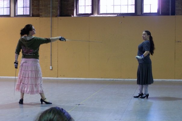 Left, at the 2009 Philadelphia Stage Combat Workshop. Smallsword.