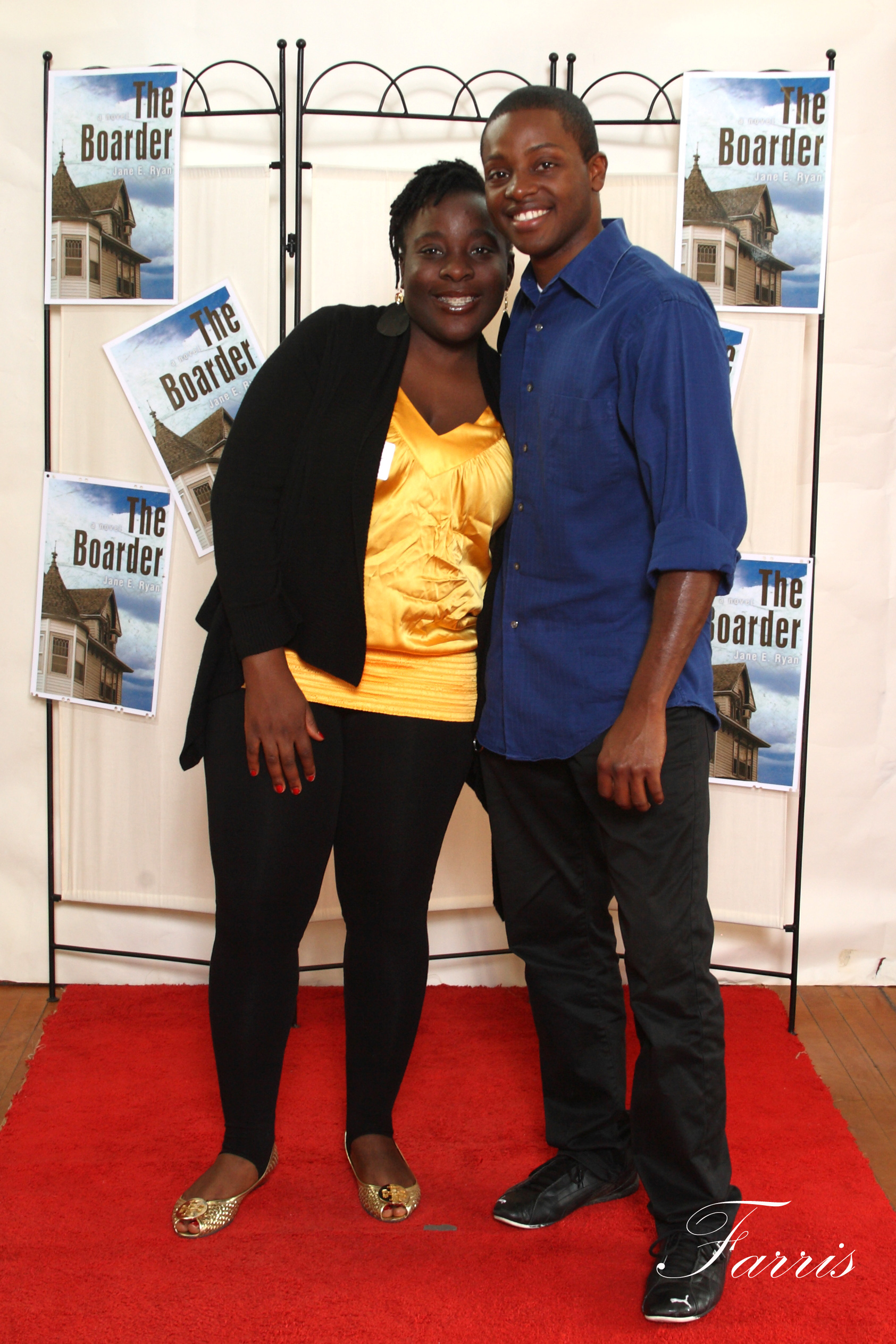 Monalisa Nwokike and Patrick J. Nicolas at the boarder fundraiser.