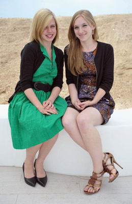 (L-R) Amanda Bauer and Claire Sloma attend the 'The Myth of the American Sleepover' Photo Call held at the Martini Terraza during the 63rd Annual International Cannes Film Festival on May 19, 2010 in Cannes, France.
