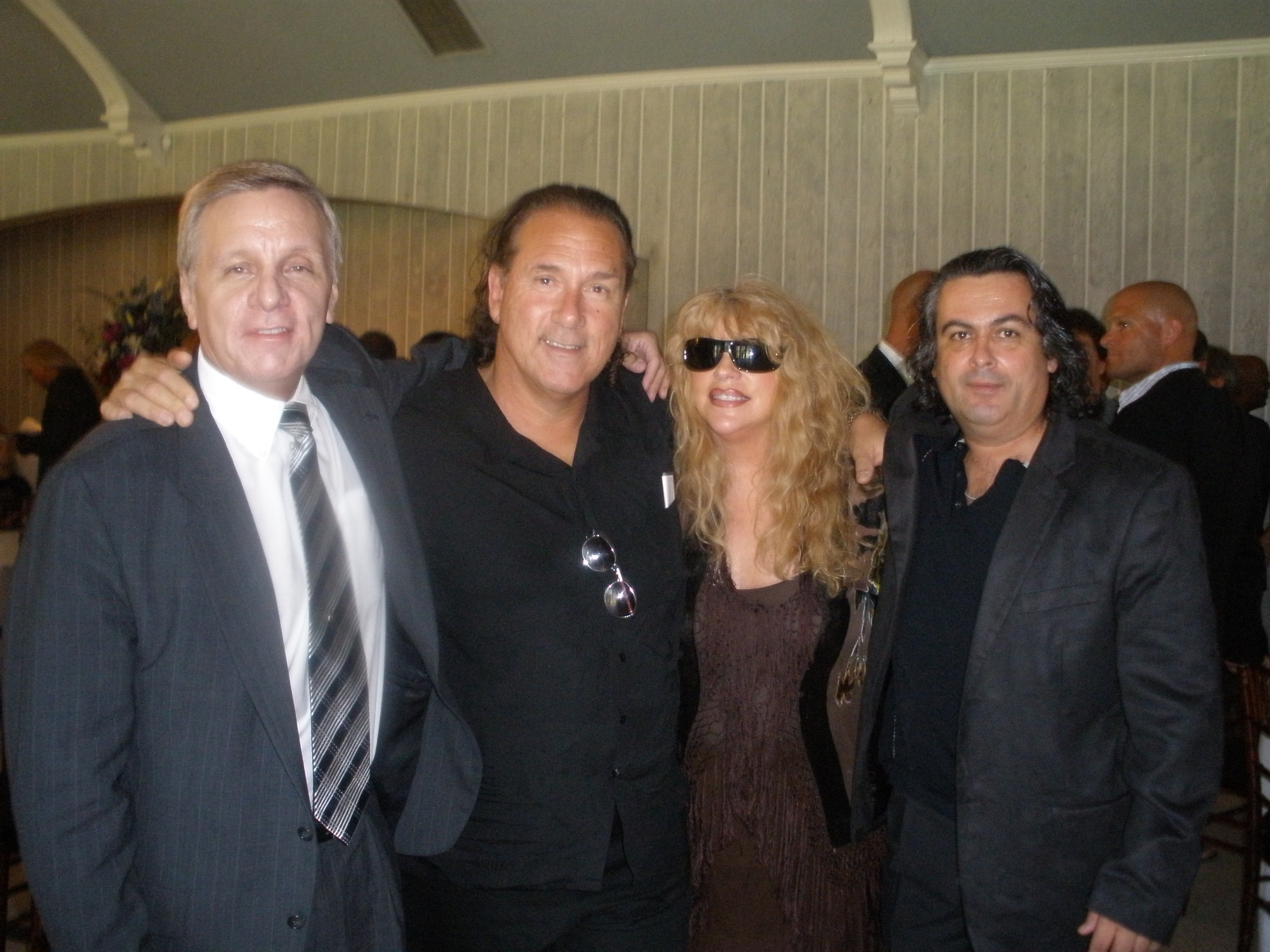 Kim Richards with famed guitarist Mike Pinera (Blues Image, Iron Butterfly and Alice Cooper), Valerie Pinera and Exec Asst to CEO, Danny Ramos