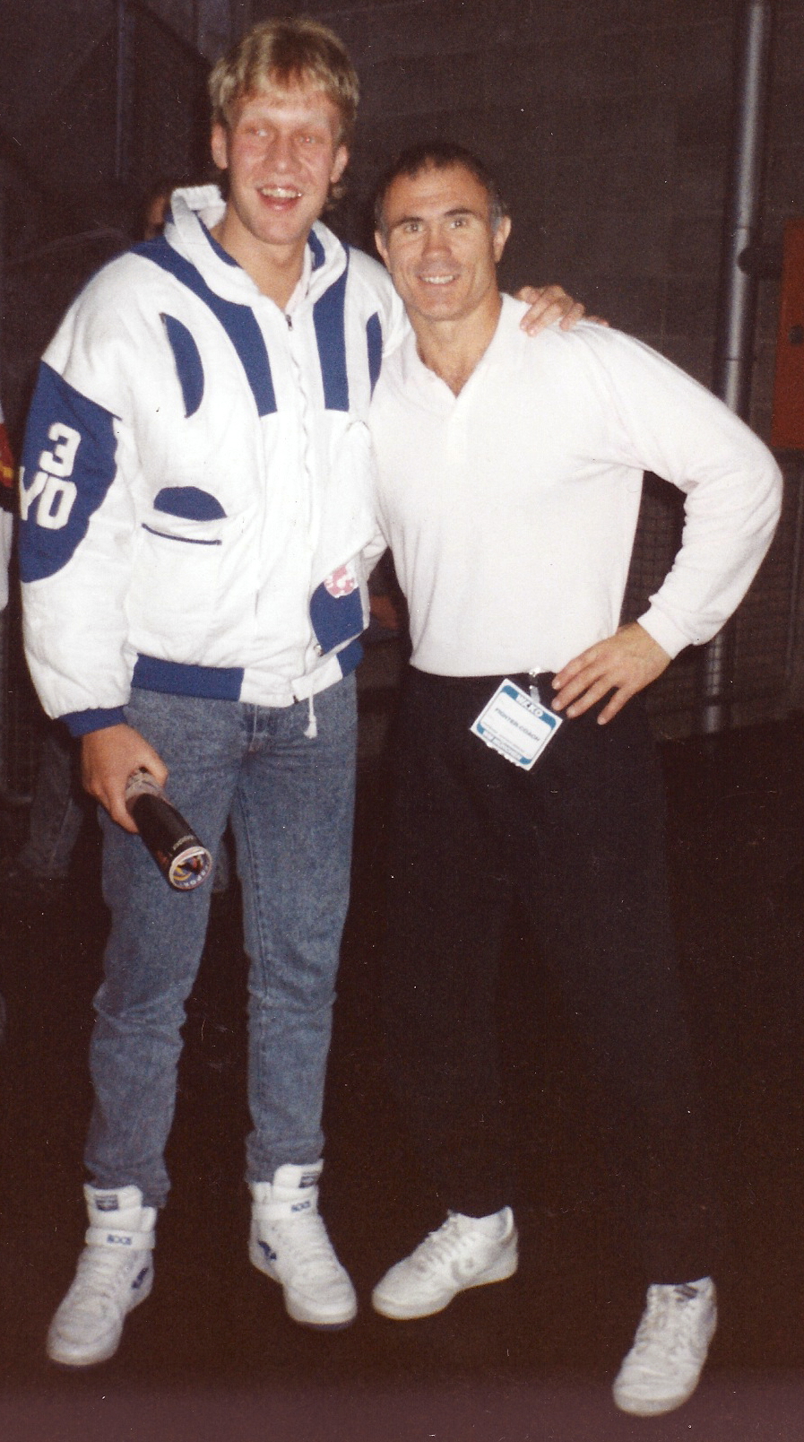 Kickboxing World Championship 1987 - Michael Duessel and his Trainer Bill Wallace (The Bulldozer - Staring Chuck Norris)