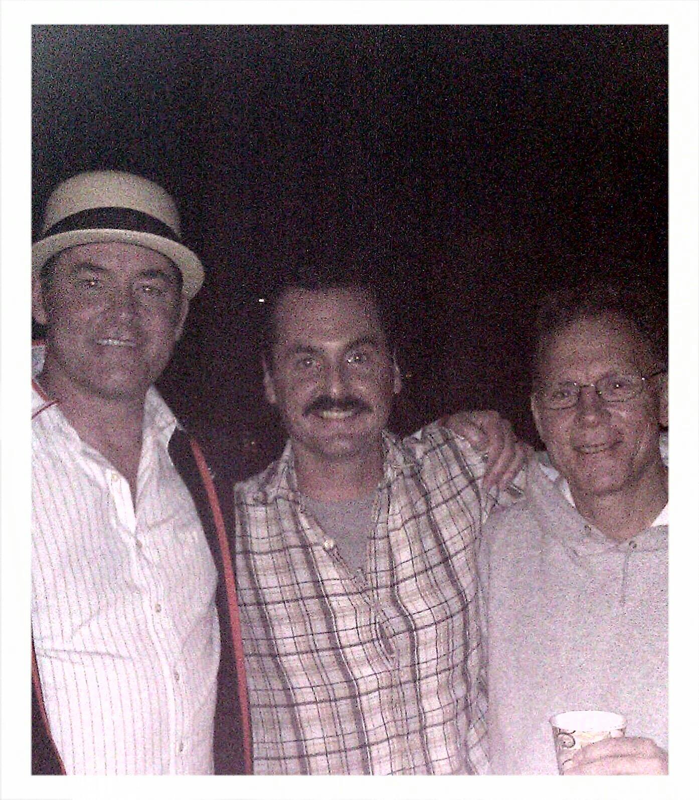 on the set of small apartments with David Koechner and David Warshofsky