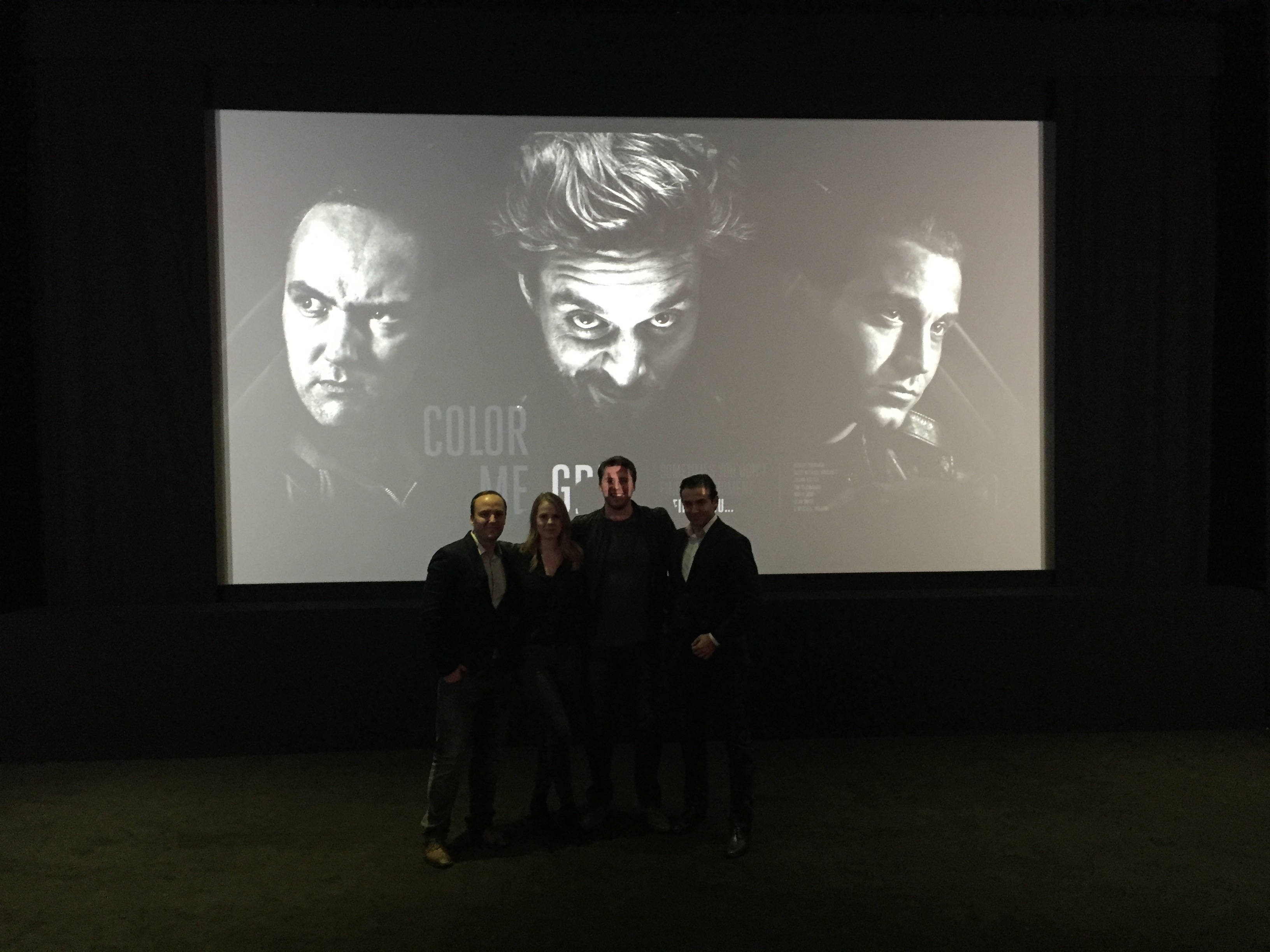 At the London screening of Color Me Grey. With Scott Michael Wagstaff, Adam Lyons & Francesca Hotchin