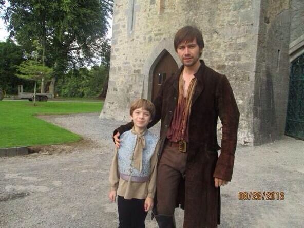 Peter DaCunha (Prince Charles) and Torrance Coombs as Sebastian on Reign outside Ashford Castle in Ireland