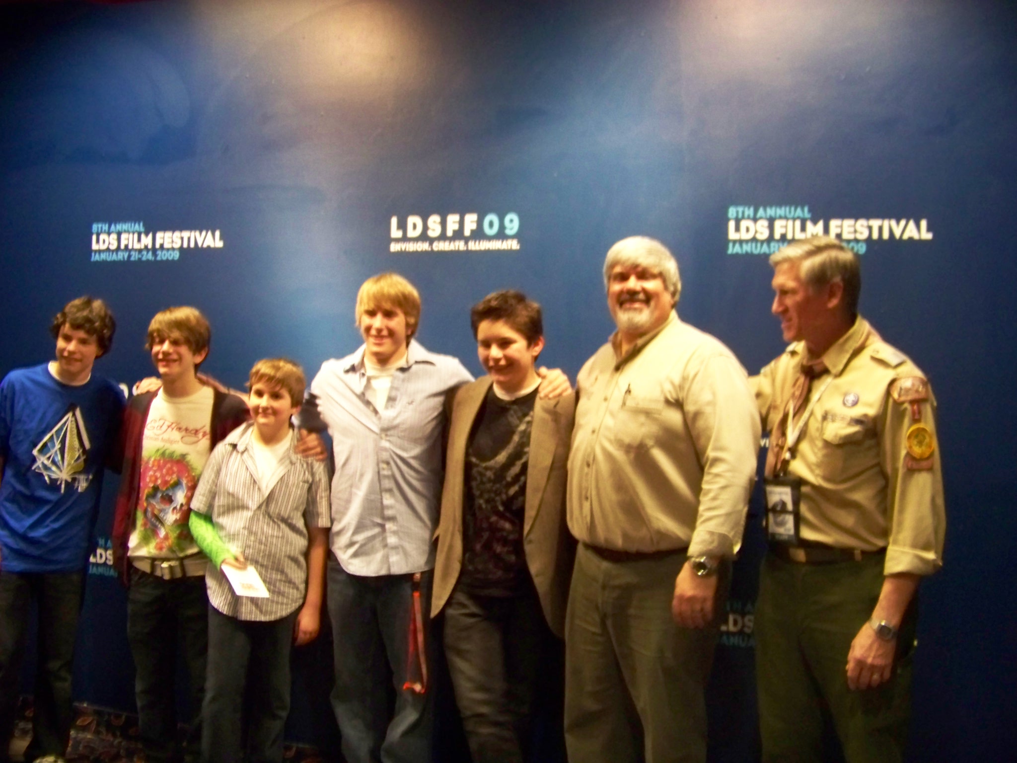 Scout Camp Cast at the LDS Film Festival Screening