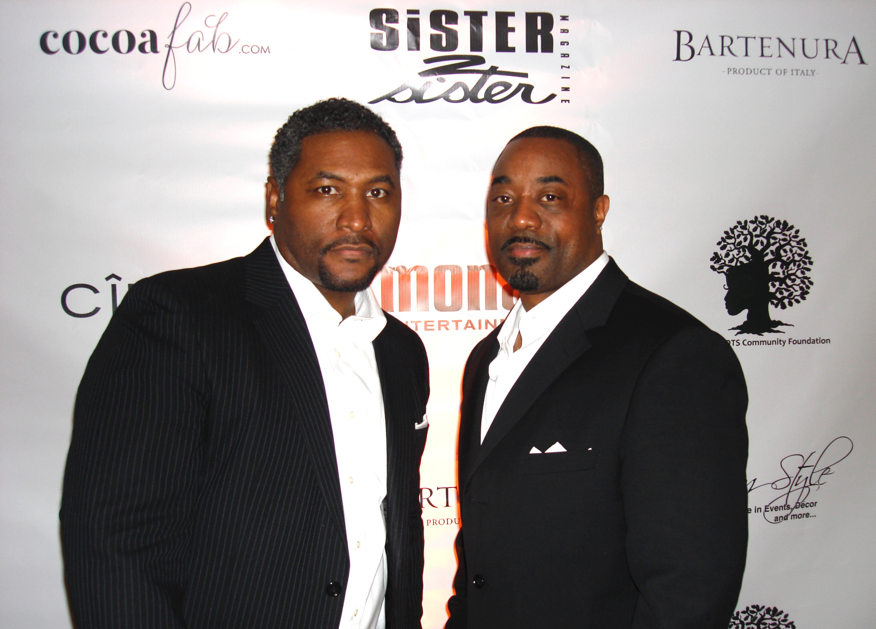 Spice Greene and business partner Eric Harley on the red carpet.