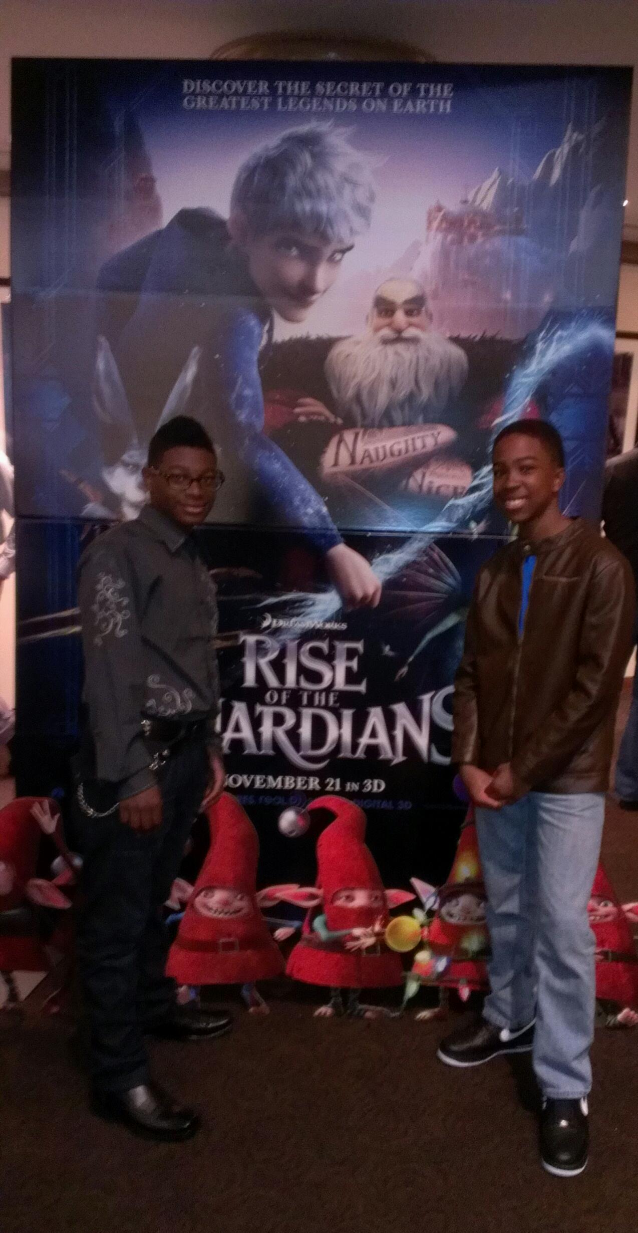 Kamil and Khamani Griffin the voices of Caleb and Claude in Rise of the Guardians
